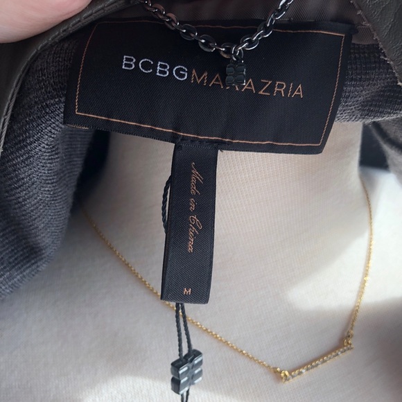 BCBG Chic Leather Motorcycle Vest - Picture 8 of 8